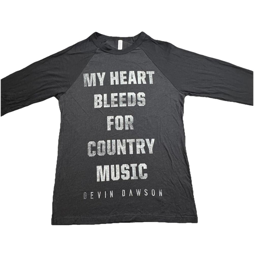 Devin Dawson Concert T Shirt “My Heart Bleeds For Country Music” Size M-XL New